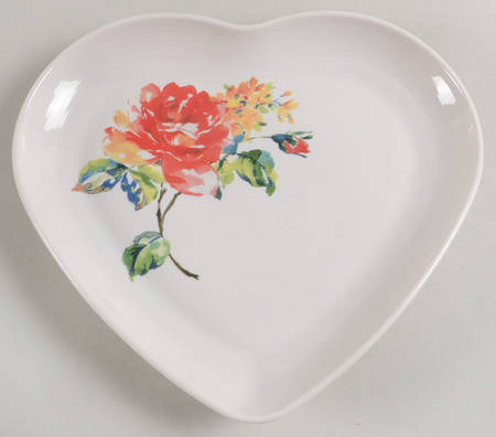 Fiesta Floral Bouquet 9" Heart Plate by Homer Laughlin 