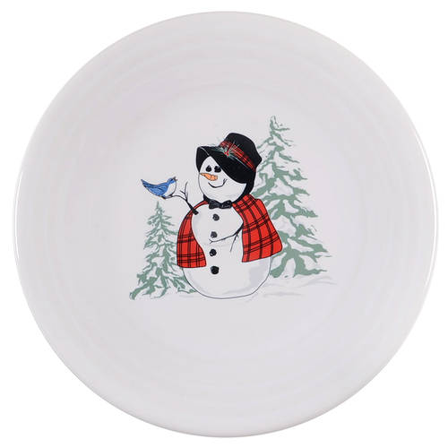 Fiesta Snowman Luncheon Plate