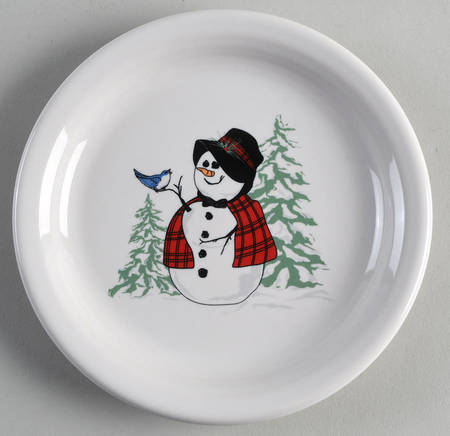 Fiesta Snowman Appetizer Plate