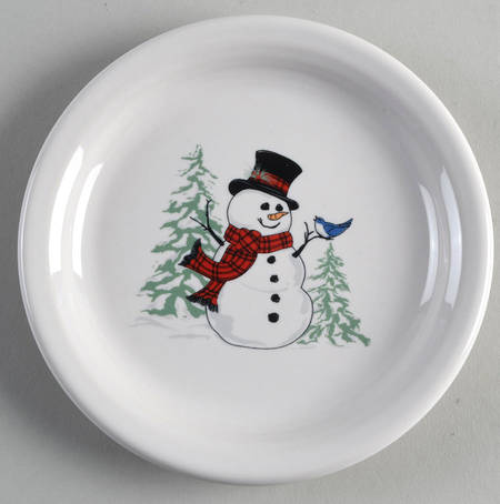 Fiesta Snowman Appetizer Plate