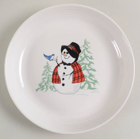 Fiesta Snowman Luncheon/Salad Bowl