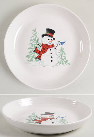 Fiesta Snowman Luncheon/Salad Bowl