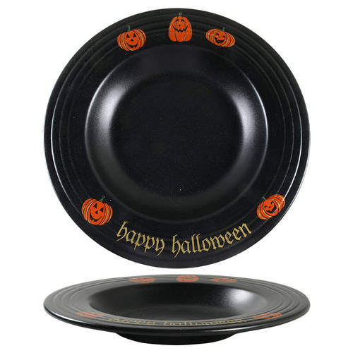 Fiesta Trio of Happy Pumpkins 12" Individual Pasta Bowl by Homer Laughlin 