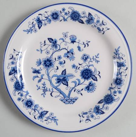 Seine Blue (Smooth, Blue Trim) Salad Plate