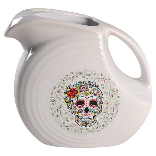 Fiesta Skull and Vine Sugar 64 Oz Pitcher