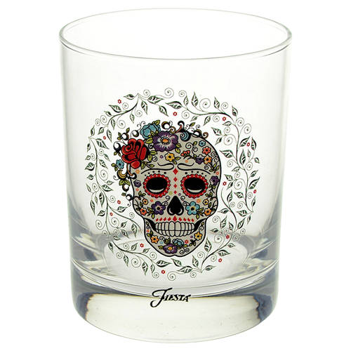 Fiesta Skull and Vine Sugar 14 Oz Glassware Double Old Fashioned