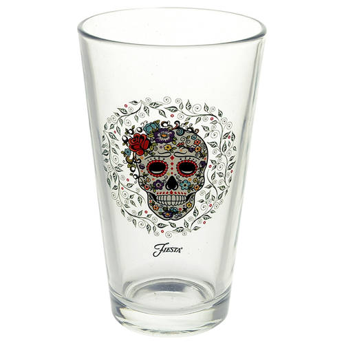 Fiesta Skull and Vine Sugar 16 Oz Glassware Cooler