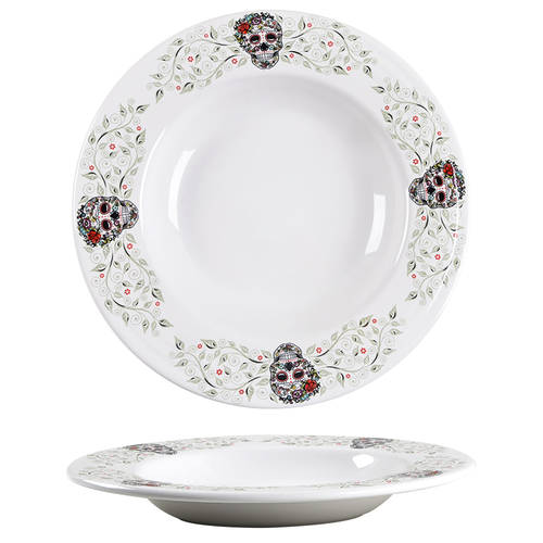 Fiesta Skull and Vine Sugar 12" Individual Pasta Bowl