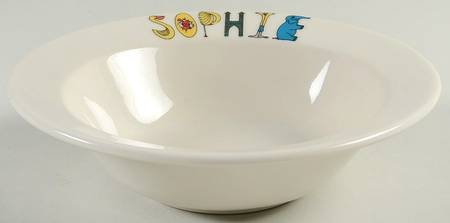 Childhood Treasures (Cream) Rim Cereal Bowl