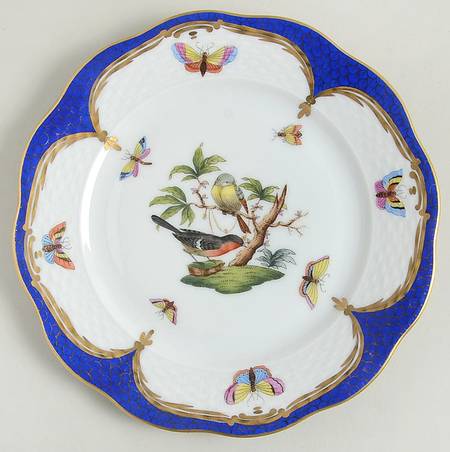 Rothschild Bird Cobalt Border (RO-EOB) by Herend