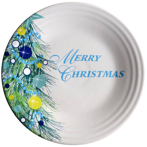 Fiesta Blue Christmas Tree Luncheon Plate