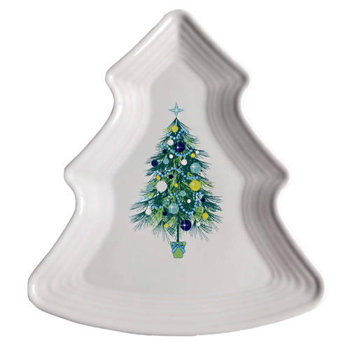 Fiesta Blue Christmas Tree Tree Shaped Plate