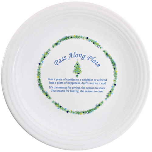 Fiesta Blue Christmas Tree Pass Along Cookie Plate