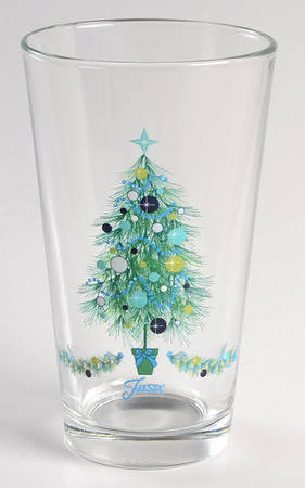 Fiesta Blue Christmas Tree 16 Oz Glassware Tumbler