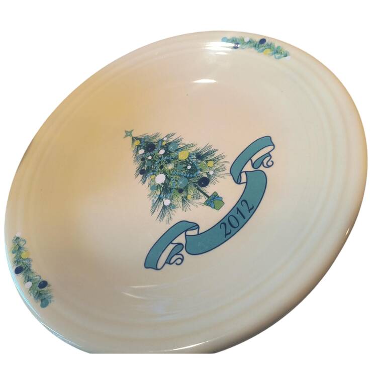 Fiesta Blue Christmas Tree 2012 Collector Plate