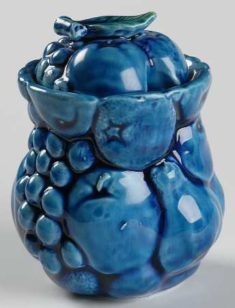 Mood Indigo Blue Condiment Jar & Lid