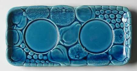Mood Indigo Blue Condiment Set Tray Only (For 2 Jars with Lids)
