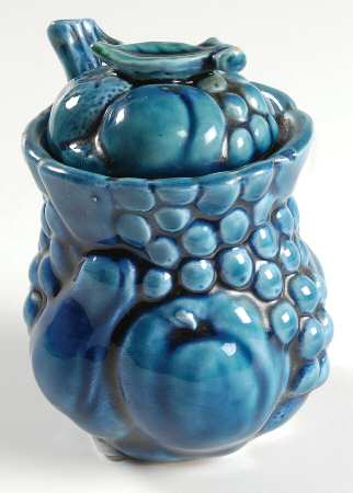 Mood Indigo Blue Condiment Jar & Lid w/Spoon