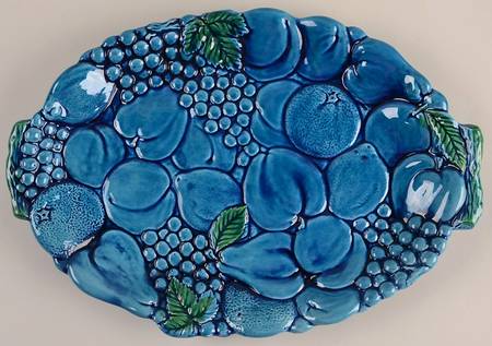 Mood Indigo Blue 14" Oval Serving Platter
