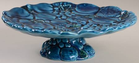 Mood Indigo Blue 9" Diameter Pedestal Cake Stand