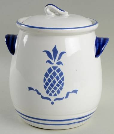 Country Blue 6" Storage Jar & Lid