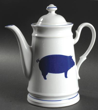 Country Blue Coffee Pot & Lid
