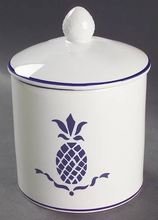 Country Blue Small Canister & Lid