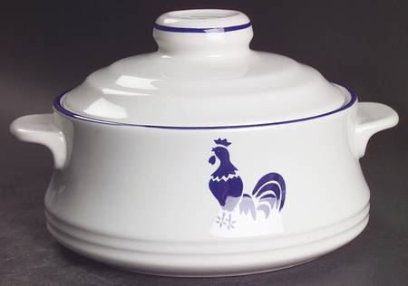 Country Blue 1 Qt Round Covered Casserole