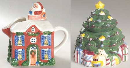 Christmas Story Figural Creamer & Sugar Set