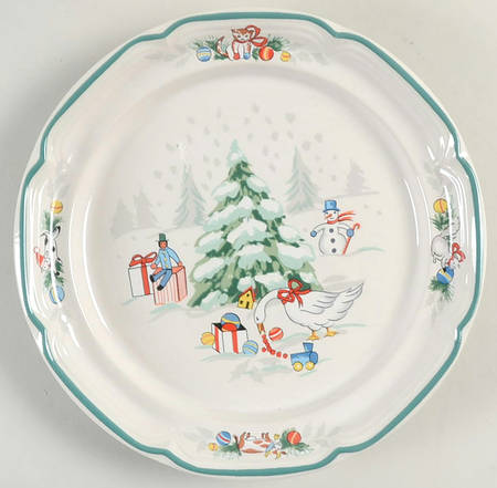 Country Christmas Salad Plate