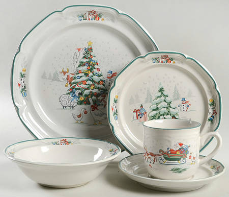 Country Christmas 5 Piece Place Setting