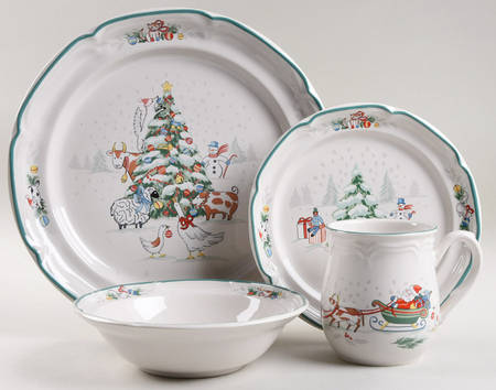 Country Christmas 4 Piece Place Setting