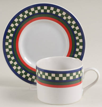Ella's Rooster Flat Cup & Saucer Set