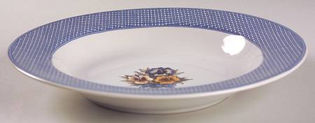 Farmhouse Blue Large Rim Soup Bowl