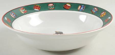 Holiday Spirit 9" Round Vegetable Bowl