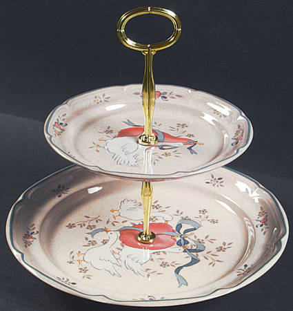 Marmalade 6 5/8"-10"  2 Tiered Serving Tray (Dp, Sp) HC