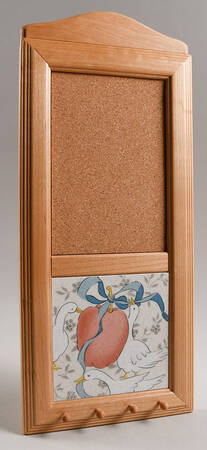 Marmalade 15" Natural Wood Memo Board/Key Rack  HC