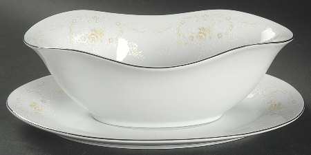 Promise (Platinum Trim) Gravy Boat & Underplate