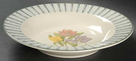 Tulips Large Rim Soup Bowl