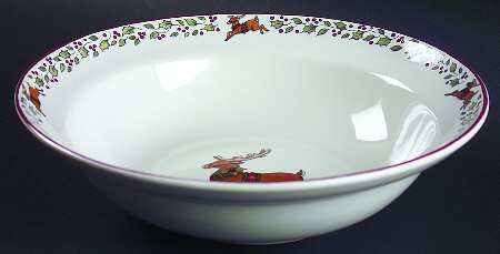 Over The Housetops 9" Round Vegetable Bowl