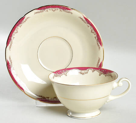 IMB26 Footed Cup & Saucer Set by Imperial Bohemian