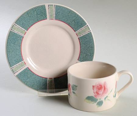 Glen Rose Flat Cup & Saucer Set