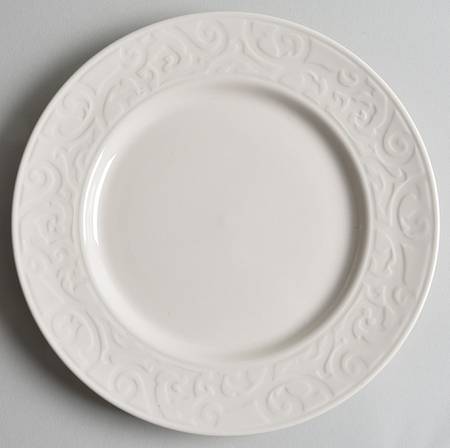 Florence White Salad Plate
