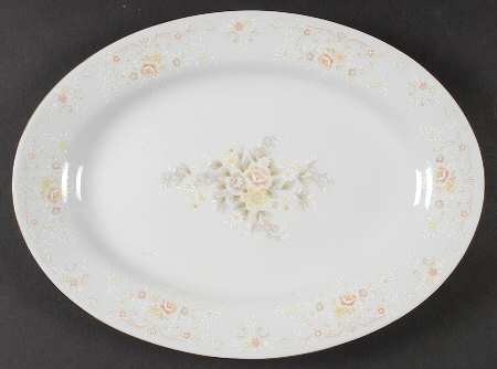Promise (Gold Trim) 13" Oval Serving Platter