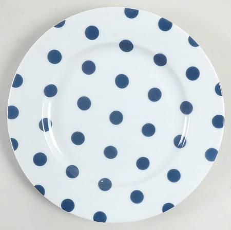 Dot Luxe Navy Blue Salad Plate