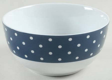 Dot Luxe Navy Blue Soup/Cereal Bowl
