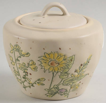 Spring Pressed Garden Sugar Bowl & Lid
