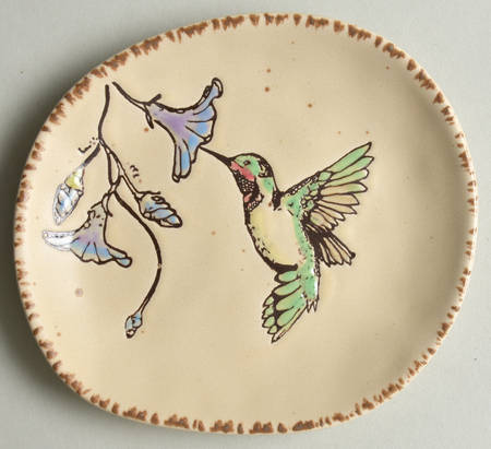 Ruby Hummingbird Appetizer Plate