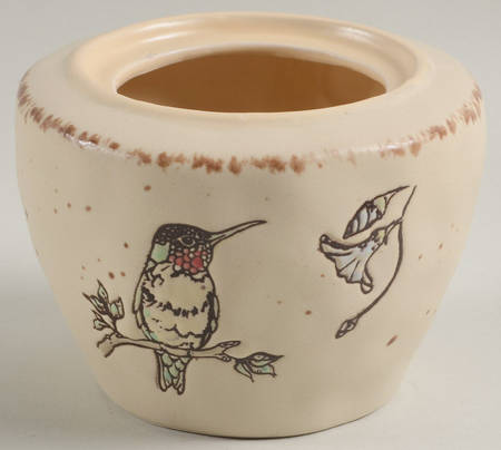 Ruby Hummingbird Sugar Bowl No Lid