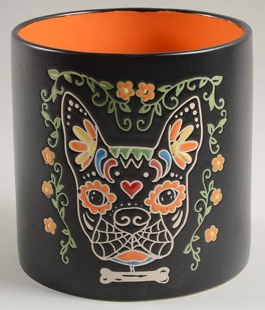 Calvin Sugar Skull-Day of the Dead 5" Canister No Lid